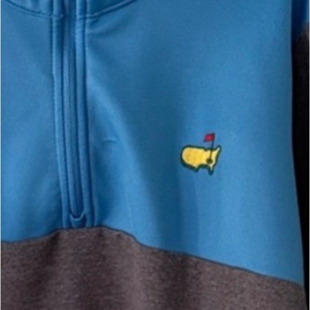 Masters Two-Tone Quarter-Zip Pullover Blue & Gray